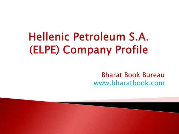 Hellenic Petroleum S.A. (ELPE) Company Profile