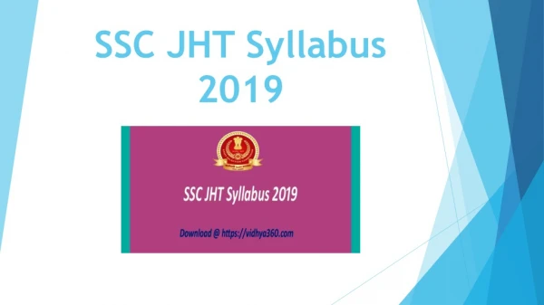 SSC JHT Syllabus 2019, Get SSC Junior Hindi Translator Exam Syllabus