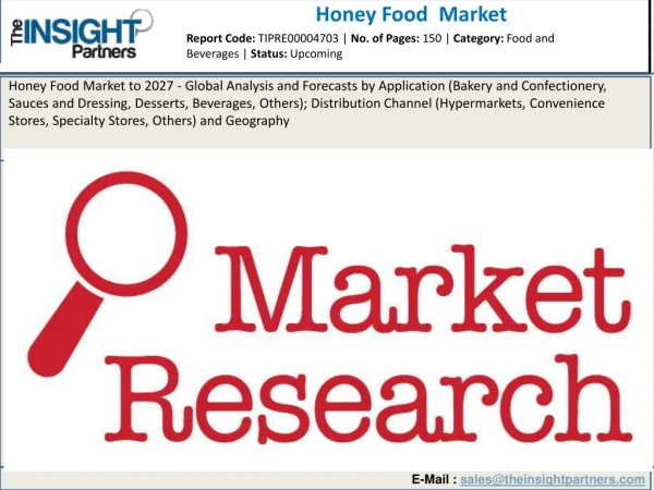Honey Food Market 2019: Emerging Trends, Demand and Sales to 2027
