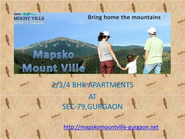 Mapsko Mount Ville Gurgaon-Call @8527993201