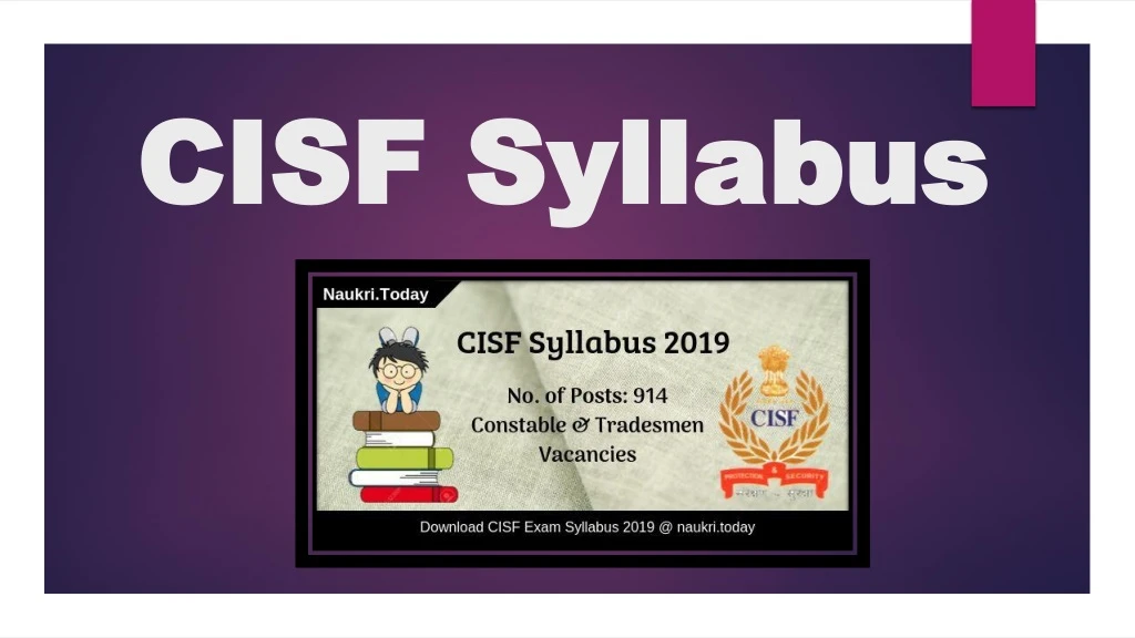 cisf syllabus