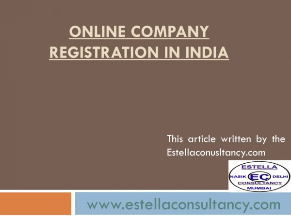 ONLINE BUSINESS REGISTRATION IN INDIA