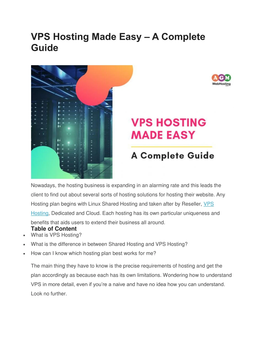 vps hosting made easy a complete guide