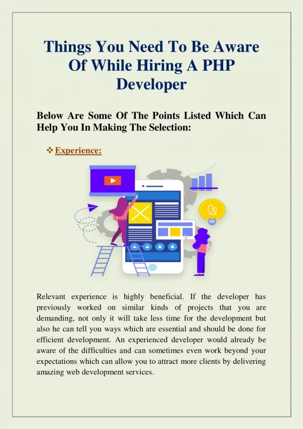 Things You Need To Be Aware Of While Hiring A PHP Developer