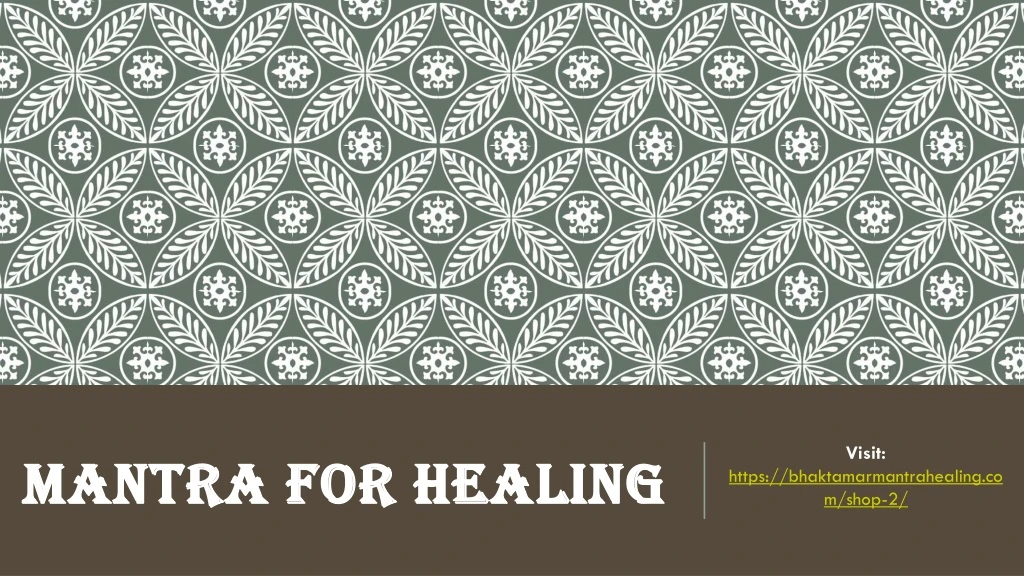 mantra for healing