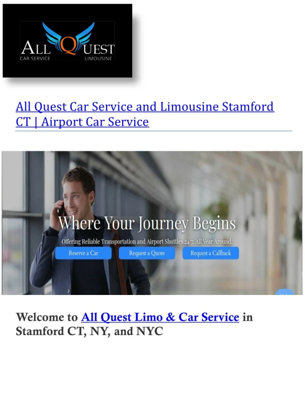 All Quest Car Service and Limousine Stamford CT | Airport Car Service