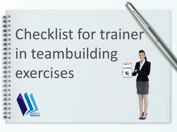 Checklist for trainer in teambuilding exercises