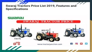 Swaraj Tractor Price in India - slide 1