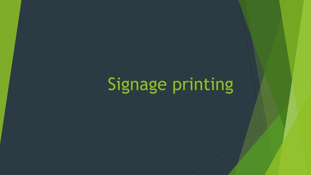 signage printing
