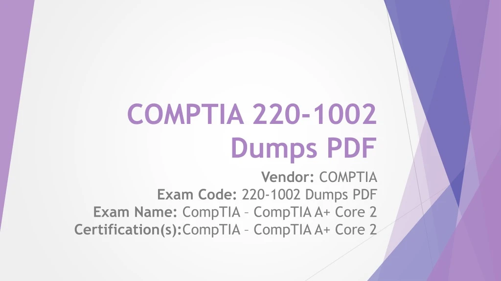 comptia 220 1002 dumps pdf