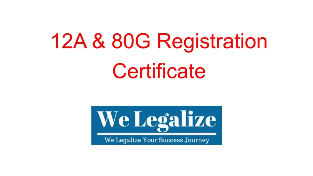 12a 80g registration certificate
