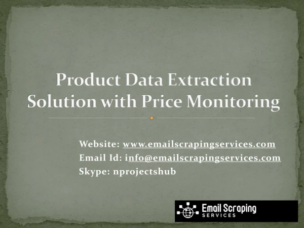Product Data Extraction Solution with Price Monitoring