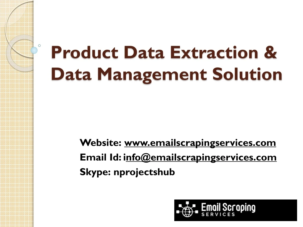 product data extraction data management solution