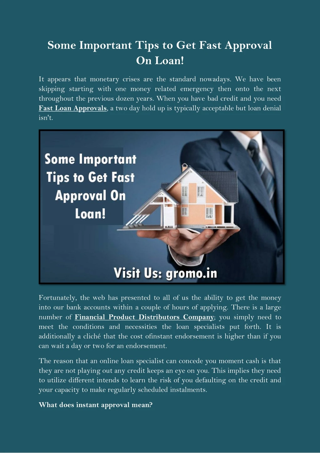 some important tips to get fast approval on loan