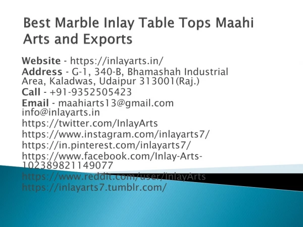 Best Marble Inlay Table Tops Maahi Arts and Exports