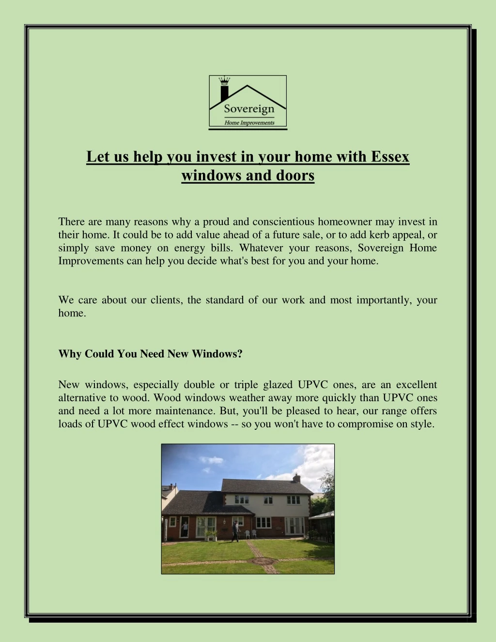 let us help you invest in your home with essex