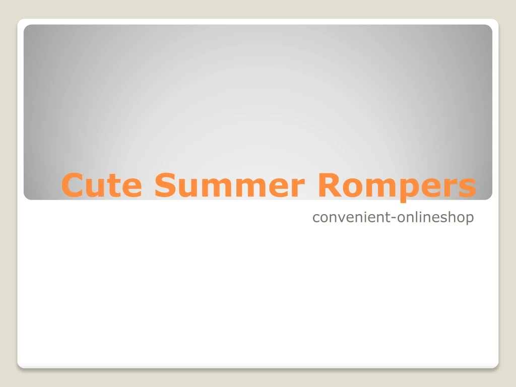 cute summer rompers