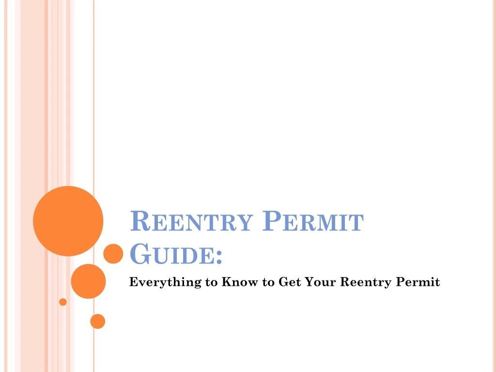 reentry permit guide