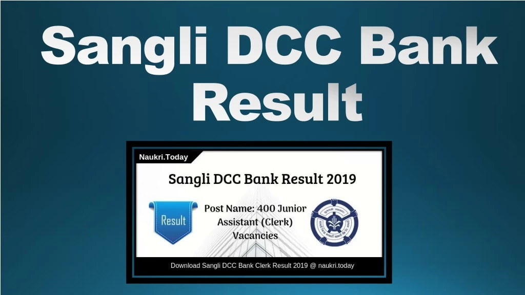 sangli dcc bank result