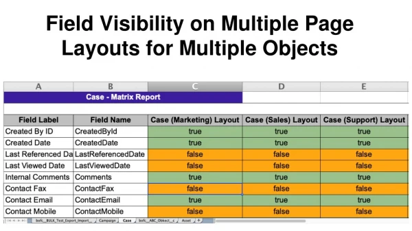 Field Visibility on Multiple Page Layouts for Multiple Objects