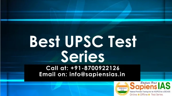 Best UPSC test series