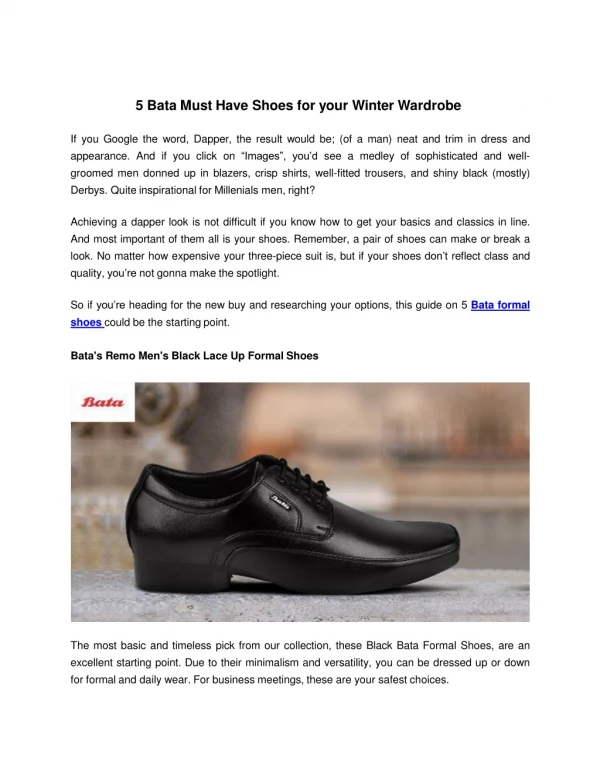 5 Bata Must Have Shoes for your Winter Wardrobe