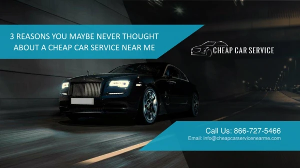 3 Reasons You Maybe Never Thought About a Cheap Car Service Near Me