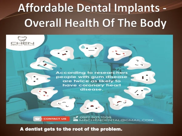 Affordable Dental Implants - Overall Health Of The Body
