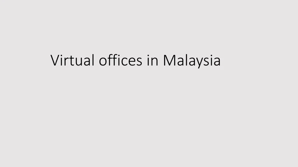 virtual offices in malaysia