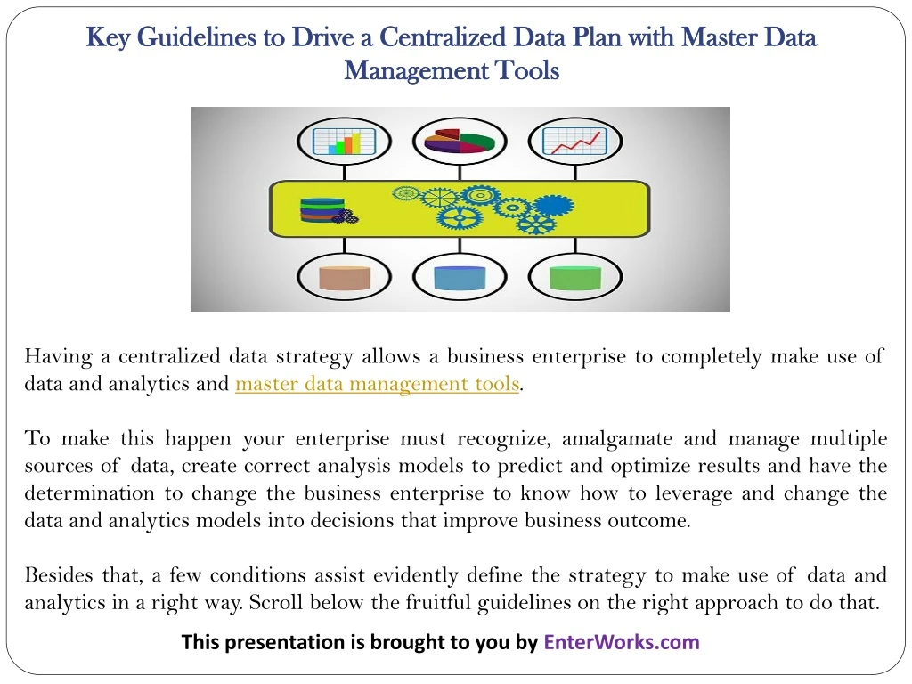 key guidelines to drive a centralized data plan