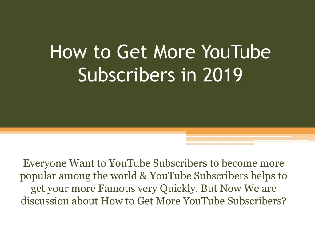 how to get more youtube subscribers in 2019