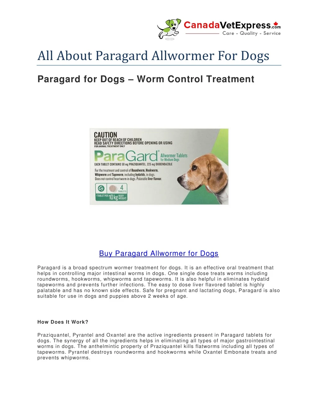 all about paragard allwormer for dogs