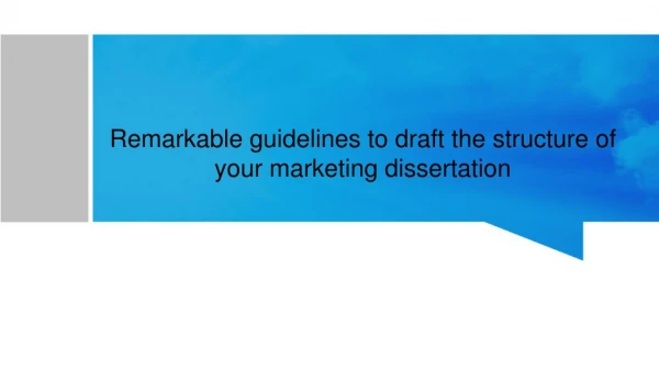 Get Our High-End Marketing Dissertation Writing Service