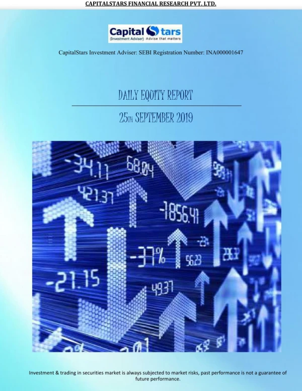 Daily Equity Report 25 SEP 2019