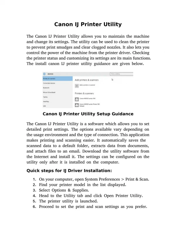 How to Install Canon IJ Printer Utility? - Installation Help