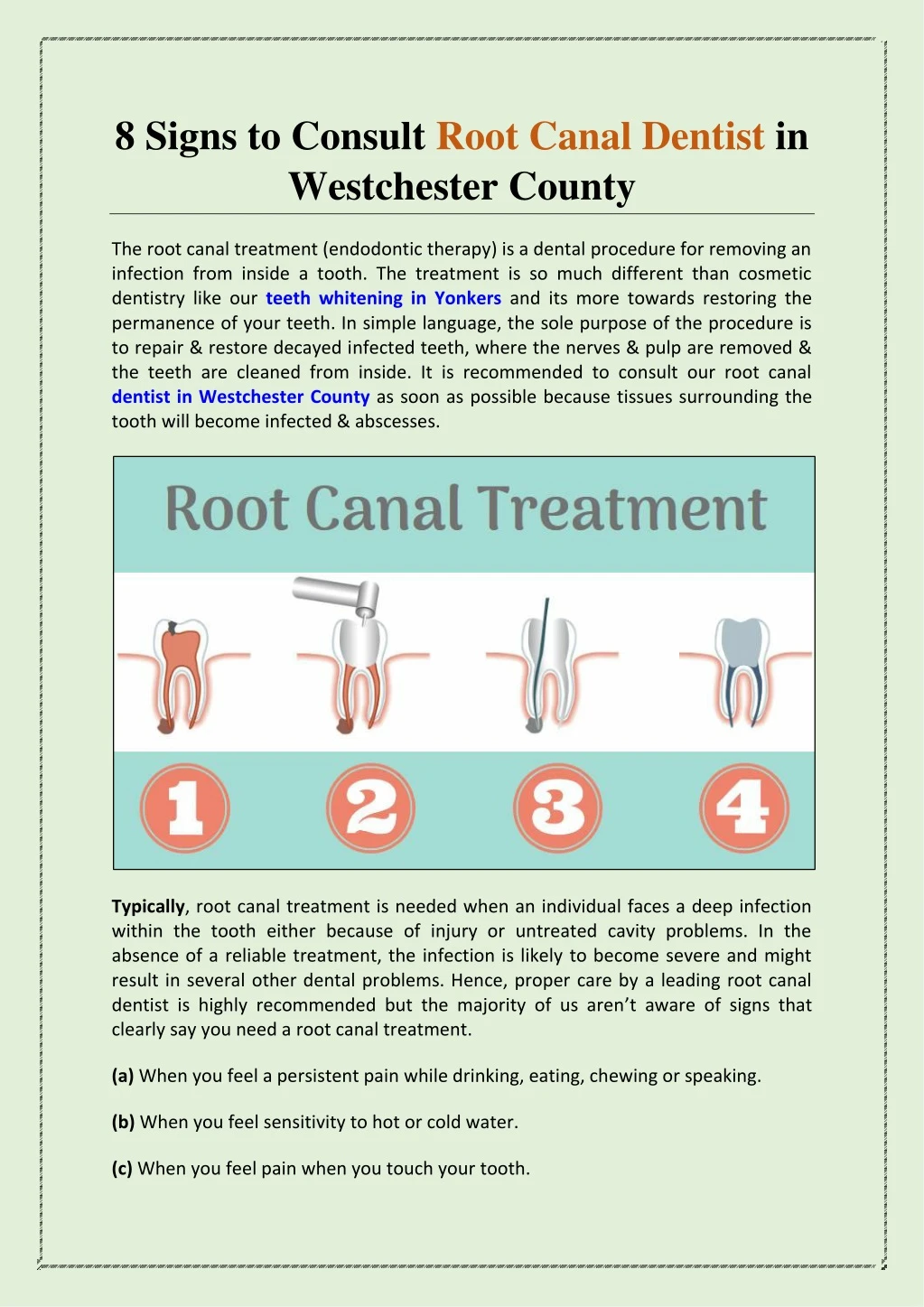 8 signs to consult root canal dentist