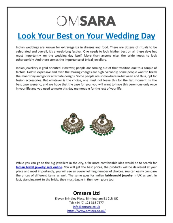 Look Your Best on Your Wedding Day