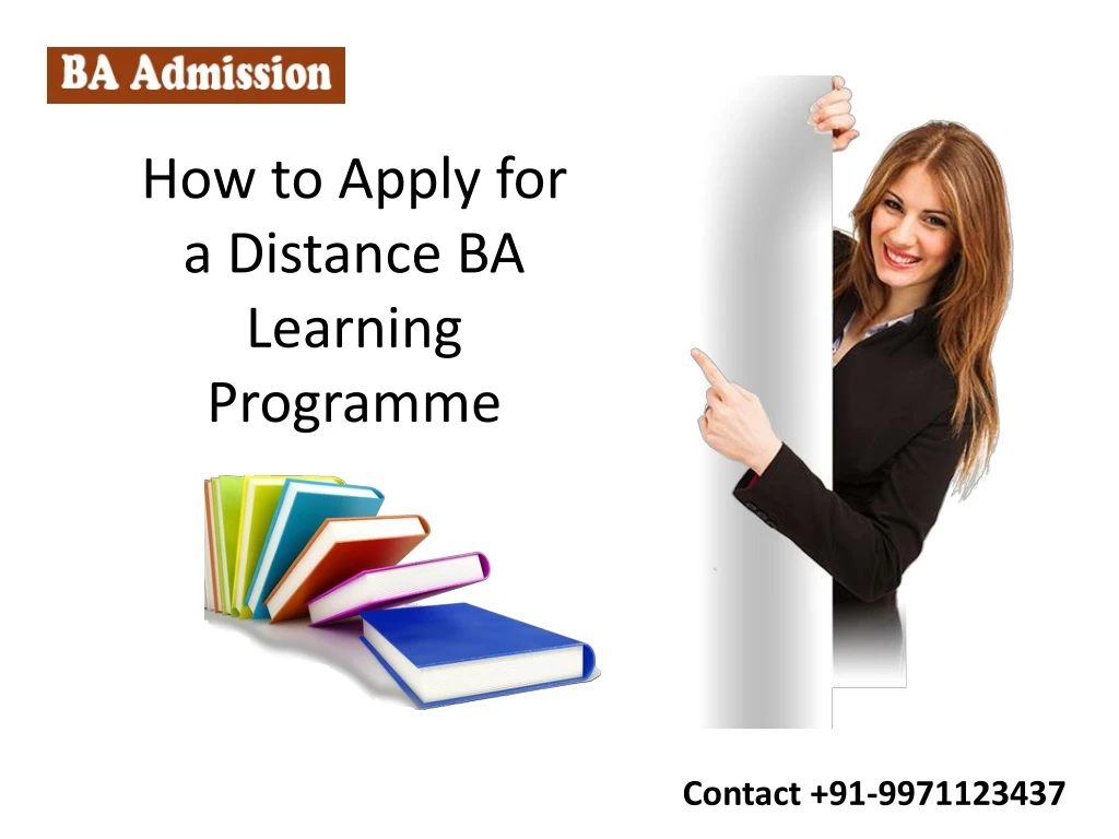 how to apply for a distance ba learning programme