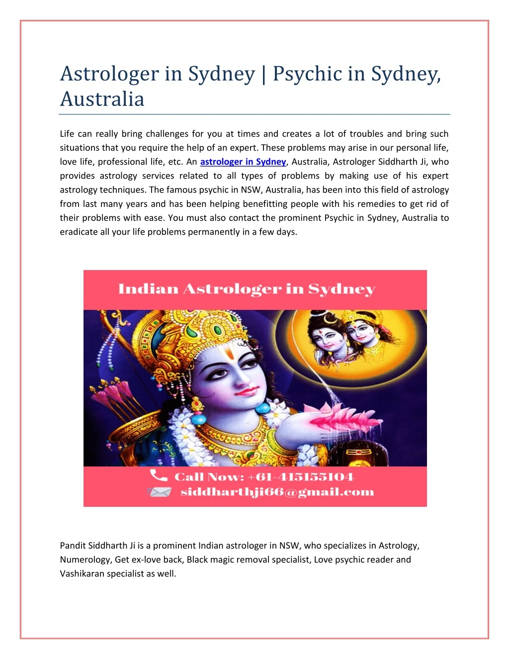 astrologer in sydney psychic in sydney australia