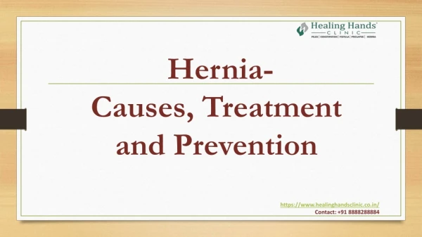 Hernia- Causes, Treatment and Prevention