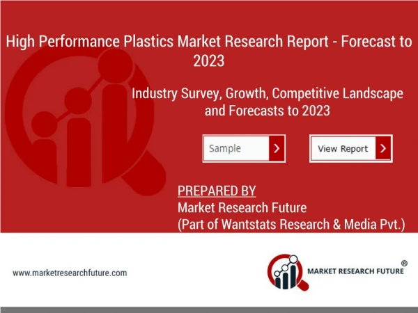 High Performance Plastics Market Geographic Segmentation, Statistical Forecast and Competitive Analysis Report to 2023