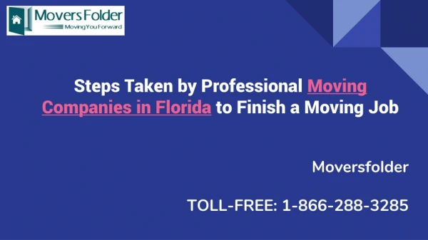 5 Steps Taken by Florida Movers For Your Move