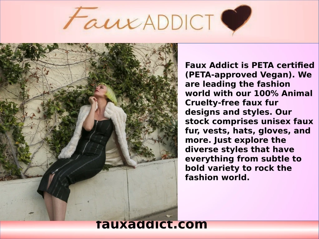 faux addict is peta certified peta approved vegan