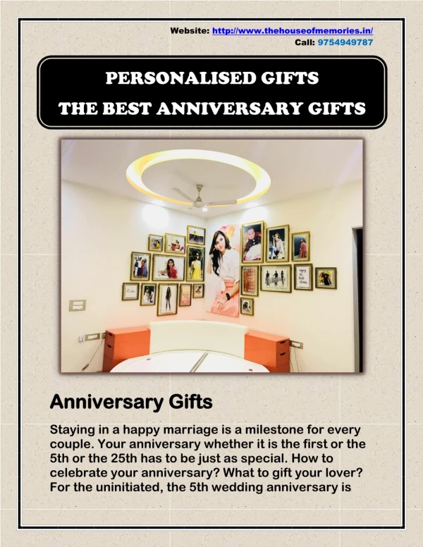 PERSONALISED GIFTS: THE BEST ANNIVERSARY GIFTS