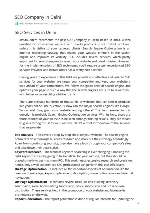 seo company in delhi