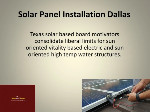 Solar Panel Installation Dallas