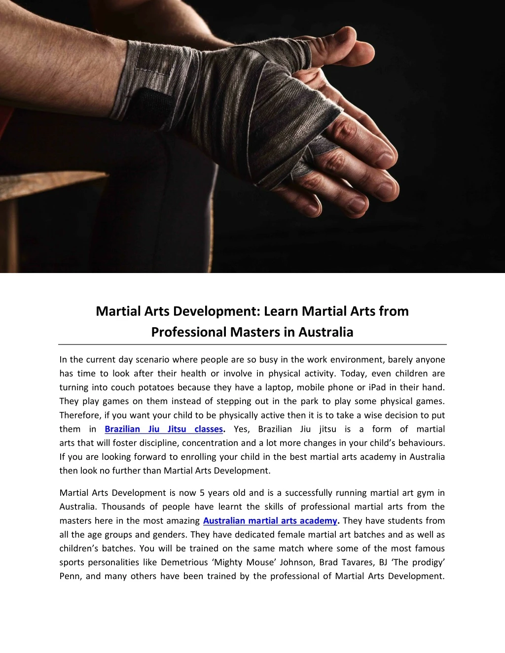 martial arts development learn martial arts from