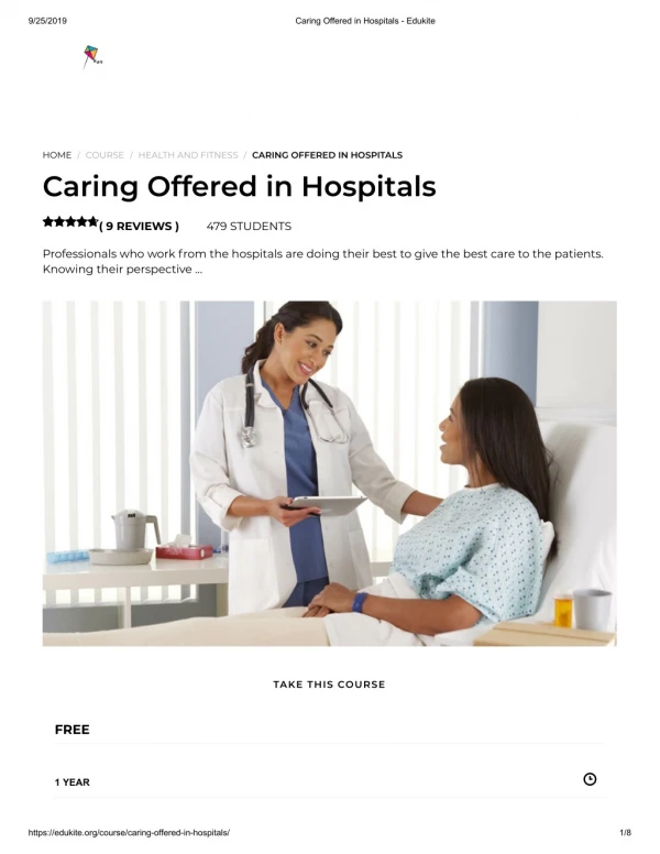 Caring Offered in Hospitals - Edukite
