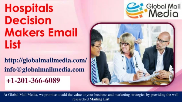 hospitals decision makers email list