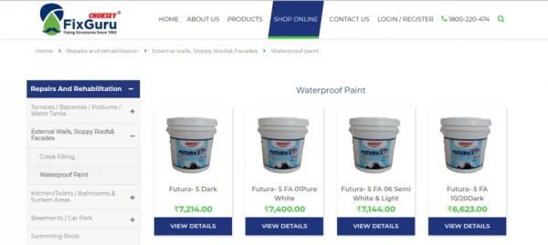 Get Waterproof Paints for Waterproofing Solutions - Choksey Chemicals